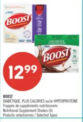 Pharmaprix BOOST PLUS CALORIES or Nutritional Supplement Shakes (6) offer