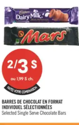 Pharmaprix Selected single serve Chocolate bars offer
