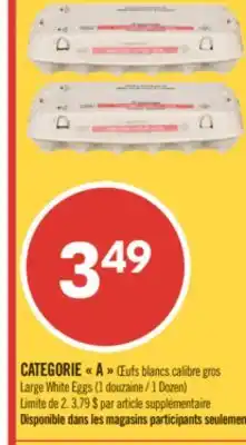 Pharmaprix CATEGORIE A Large White Eggs offer