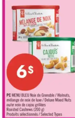 Pharmaprix PC BLUE MENU Walnuts, Deluxe Mixed Nuts or Roasted Cashews offer