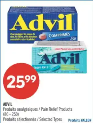 Pharmaprix ADVIL Pain Relief Products offer