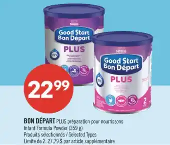 Pharmaprix BON DÉPART PLUS Infant Formula Powder offer