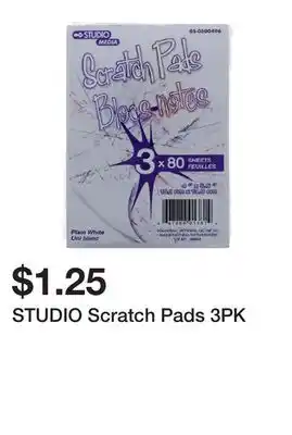 Dollarama STUDIO Scratch Pads 3PK offer