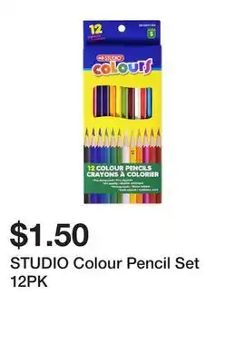 Dollarama STUDIO Colour Pencil Set 12PK offer