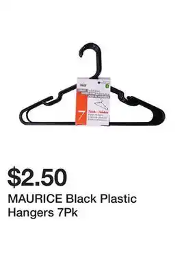 Dollarama MAURICE Black Plastic Hangers 7Pk offer