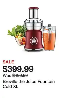 TSC Stores Breville the Juice Fountain Cold XL offer