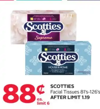 Rexall SCOTTIES Facial Tissues offer