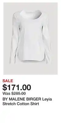 Holt Renfrew BY MALENE BIRGER Leyia Stretch Cotton Shirt offer