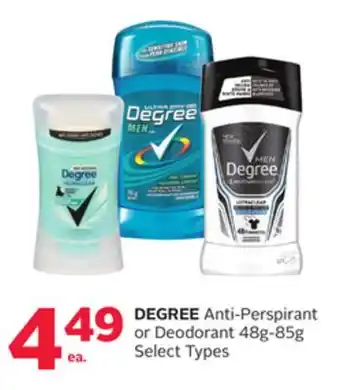 Rexall DEGREE Anti-Perspirant or Deodorant offer