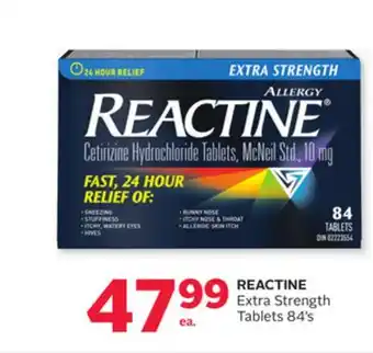 Rexall REACTINE Extra Strength Tablets 84' s offer
