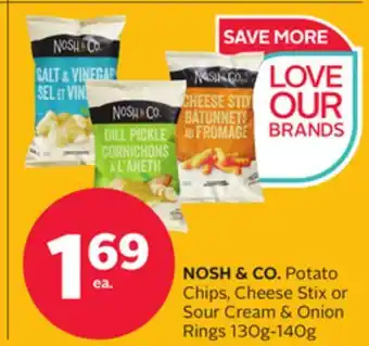 Rexall NOSH & CO. Potato Chips, Cheese Stix or Sour Cream & Onion Rings offer