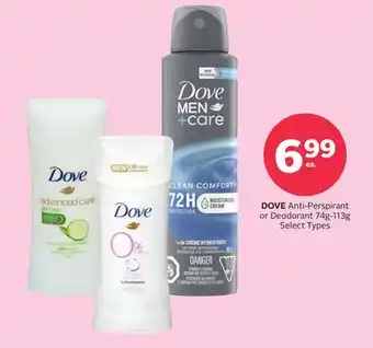 Rexall DOVE Anti-Perspirant or Deodorant offer