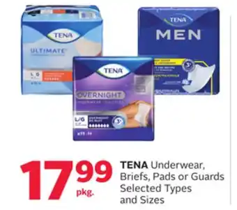 Rexall TENA Underwear, Briefs, Pads or Guards offer