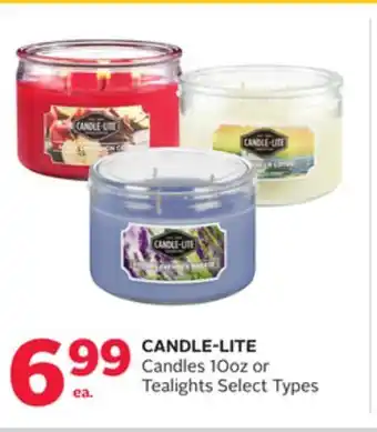 Rexall CANDLE-LITE Candles 10oz or Tealights offer