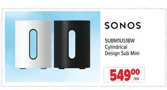 2001 Audio Video SONOS Cylindrical Design Sub Mini offer