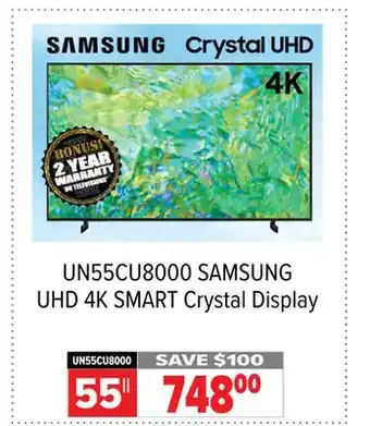 2001 Audio Video SAMSUNG UHD 4K SMART Crystal Display offer