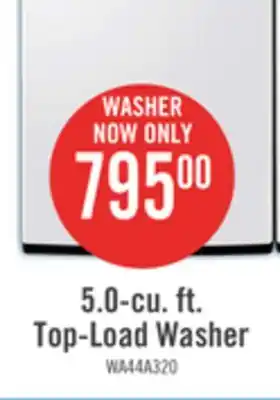 The Brick Samsung 5 Cu. Ft. Top-Load Washer - WA44A3205AW/A4 offer