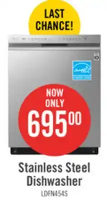 The Brick LG 24 Front Control Built-In Dishwasher with QuadWash - LDFN4542S offer