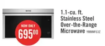 The Brick Maytag 1.1 Cu. Ft. Over-the-Range Flush-Mount Microwave - YMMMF6030PZ offer