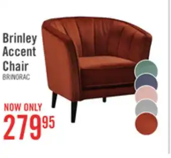 The Brick Brinley Velvet Accent Chair - Orange offer