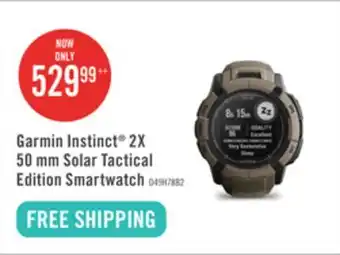 The Brick Garmin Instinct 2X 50 mm Solar Tactical Edition Smartwatch - Coyote Tan offer