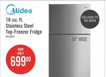 The Brick Midea 18 Cu. Ft. Top-Freezer Refrigerator - MT18DDSCR1RCM offer