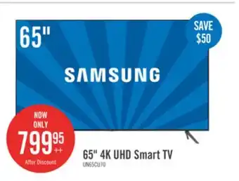 The Brick Samsung 65 CU7000 4K Crystal UHD TV offer