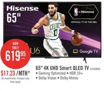 The Brick Hisense 65 4K ULED Quantum Dot Google TV offer