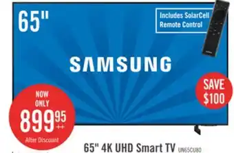 The Brick Samsung 65 CU8000 Crystal UHD 4K Smart TV offer