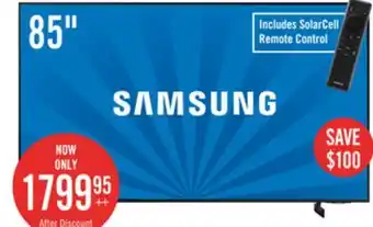 The Brick Samsung 85 CU8000 Crystal UHD 4K Smart TV offer