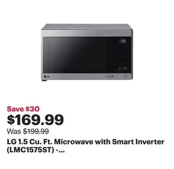 Best Buy LG 1.5 Cu. Ft. Microwave with Smart Inverter (LMC1575ST) - Stainless Steel offer