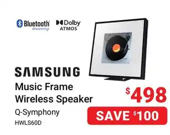 Visions Electronics Samsung Music Frame Wireless Speaker offer