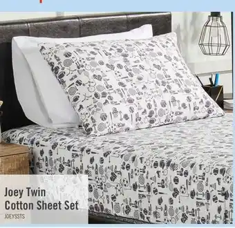 The Brick Joey 3-Piece Twin Cotton Sheet Set offer