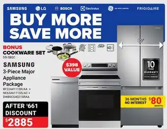 Visions Electronics 3- Piece Major Appliance Package offer