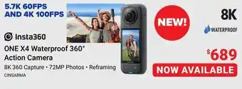Visions Electronics Insta360 ONE X4 Waterproof 360° Action Camera offer
