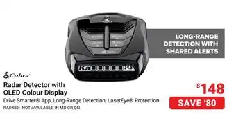 Visions Electronics Cobra Radar Detector with OLED Colour Display offer
