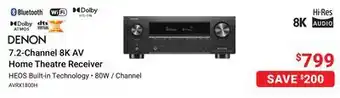 Visions Electronics Denon 7.2-Channel 8K AV Home Theatre Receiver offer