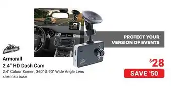 Visions Electronics Armorall 2.4 HD Dash Cam offer