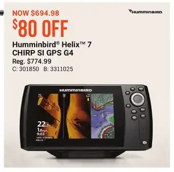 Bass Pro Humminbird Helix 7 CHIRP SI GPS G4 offer