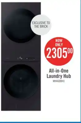 The Brick Samsung Bespoke 100 Series AI Laundry Hub with Washer and Dryer - WH46DBH100EVAC offer