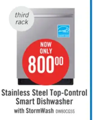 The Brick Samsung Top-Control Smart Dishwasher with StormWash - DW80CG5451SRAA offer