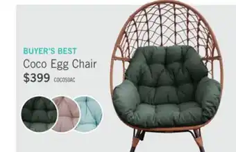 The Brick Coco Egg Outdoor Patio Chair - Hand-Woven Resin Wicker, UV & Weather Resistant - Green offer