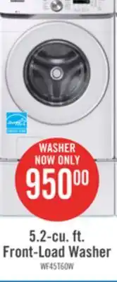 The Brick Samsung 5.2 Cu. Ft. Front-Load Washer - WF45T6000AW/US offer