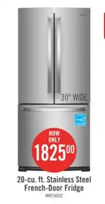 The Brick Whirlpool 20 Cu. Ft. French-Door Refrigerator WRF560SFHZ offer