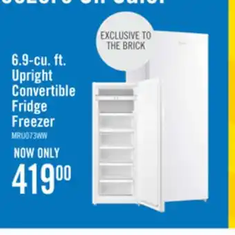 The Brick Midea 6.9 Cu. Ft. Convertible Upright Refrigerator-Freezer - MRU07B3AWW offer