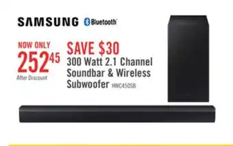 The Brick Samsung 2.1 Soundbar with Subwoofer and Wireless Subwoofer offer