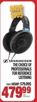 Centre Hi-Fi SENNHEISER THE CHOICE OF PROFESSIONALS FOR REFERENCE LISTENING offer