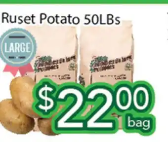 Ample Food Market Ruset Potato 50LBs offer