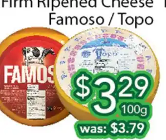 Ample Food Market Firm Ripened Cheese Famoso/Topo offer