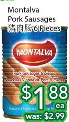 Ample Food Market Montalva Pork Sausage offer